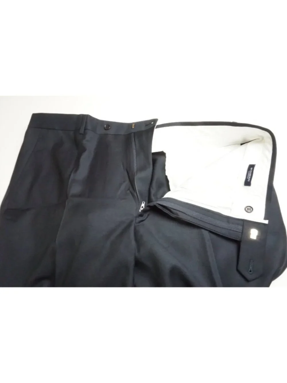 Burberry London Solid Blue Wool 2 Pc Suit Jacket Pant 46R Brand NEW